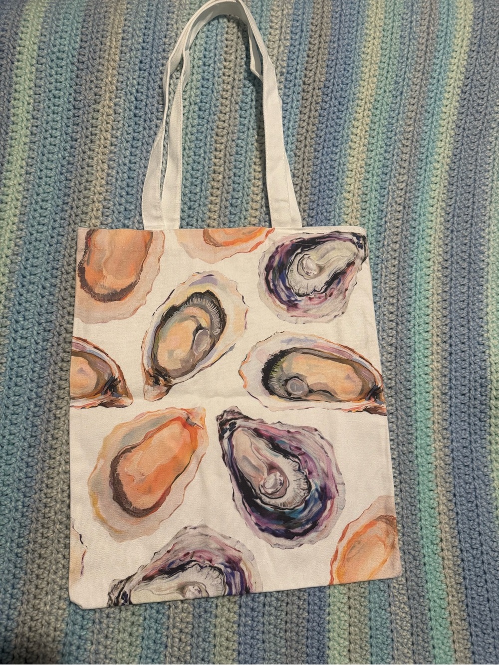 Oyster Tote Full of Beauty Products I Dew Care and Creme Shop and Accessories